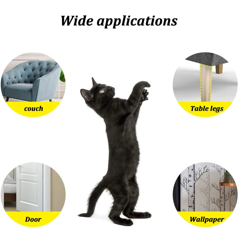 Protect Your Furniture with 2Pcs Self-Adhesive Cat Scratch Sofa Pads - Durable Anti-Cat Scratch Stickers