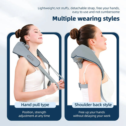 Experience Ultimate Relaxation with the 26W Wireless Neck and Shoulder Massager - Perfect for Trapezius and Cervical Relief